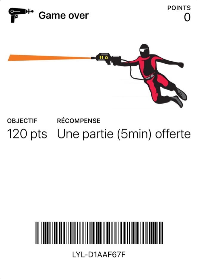 Carte de fidélité Game over